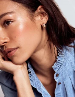 2 paires de boucles d'oreilles domes lisses