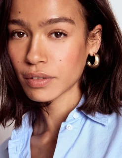 2 paires de boucles d'oreilles domes lisses