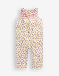 Barboteuse tissée et brodée