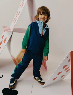 Bas de jogging colourblock resserré aux chevilles