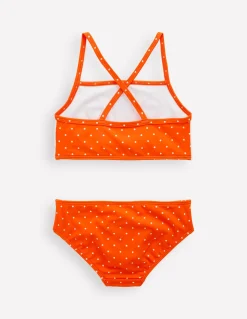 Bikini croisé dans le dos à logo
