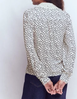 Blouse avec col en dentelle