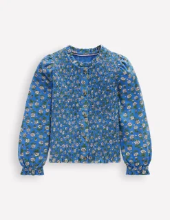 Blouse en jersey à smocks