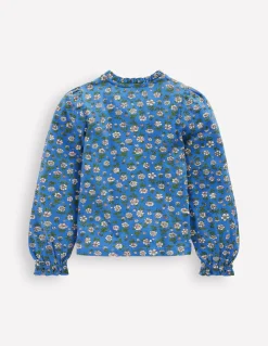 Blouse en jersey à smocks