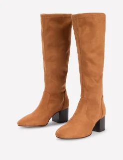 Bottes stretch à talons carrés