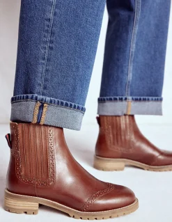 Bottines Chelsea à détails richelieus