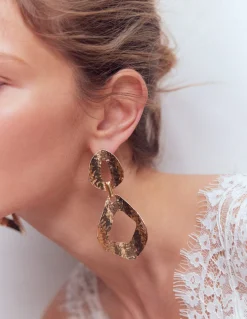 Boucles d’oreilles doubles martelées