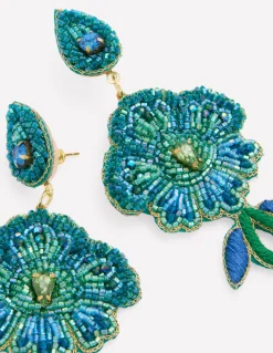 Boucles d’oreilles habillées à fleurs