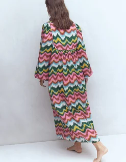 Caftan bohème avec liens au col