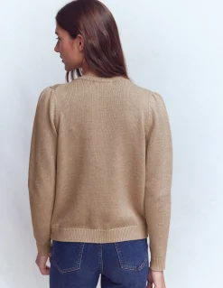 Cardigan Davina à manches bouffantes