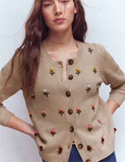 Cardigan Davina à manches bouffantes