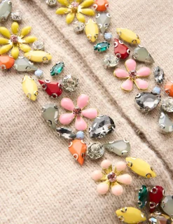 Cardigan en maille ornementé