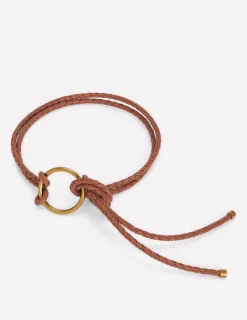 Ceinture en cuir effet corde