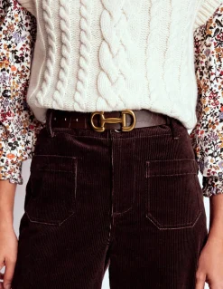 Ceinture Iris à mors en cuir