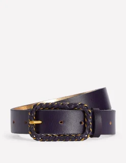 Ceinture tressée à détails en métal