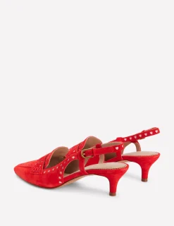 Chaussures style richelieus à petits talons et bride arrière