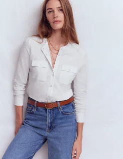 Chemise avec poche surpiquée