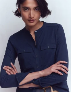 Chemise avec poche surpiquée