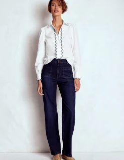 Chemise brodée en coton