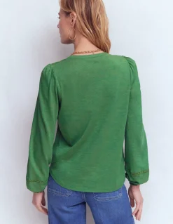 Chemise brodée en jersey