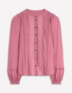 Chemise brodée en jersey