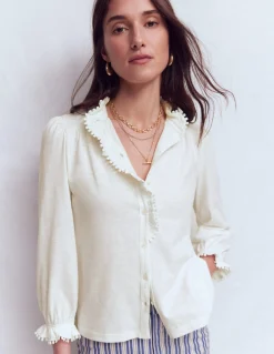 Chemise Emily à volants et pompons