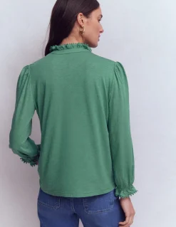 Chemise Emily à volants et pompons