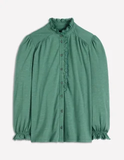 Chemise Emily à volants et pompons