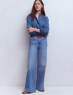 Chemise Emily à volants et pompons