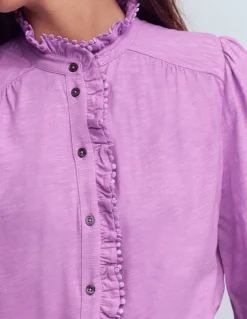 Chemise Emily à volants et pompons