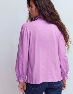 Chemise Emily à volants et pompons