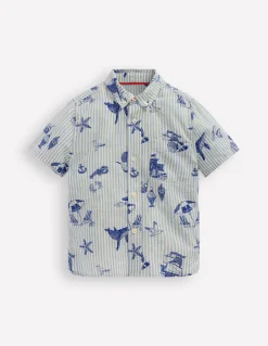 Chemise en coton et lin