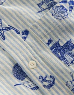 Chemise en coton et lin