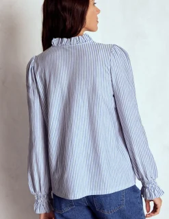 Chemise en jersey avec empiècement à smocks