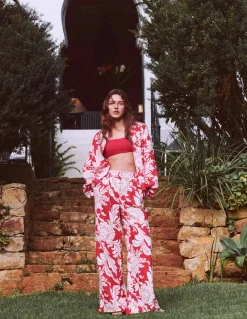 Chemise en lin à manches bouffantes