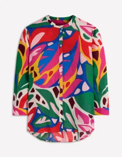 Chemise longue en lin