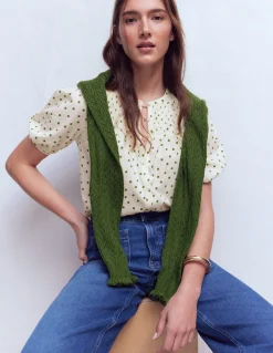 Chemise manches courtes Mya à smocks