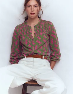 Chemise Mya smockée en jersey