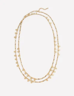 Collier à double rangée de perles