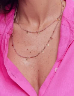 Collier à double rangée de perles