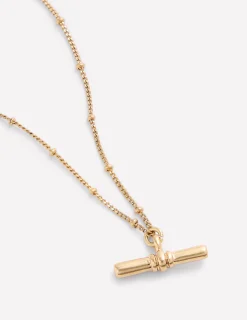 Collier avec pendentif fin en T