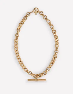 Collier chaîne épaisse à barre en T