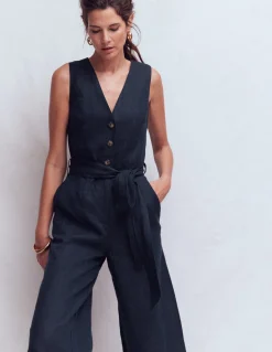 Combinaison Laura à col V en lin