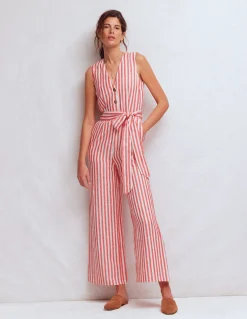 Combinaison Laura à col V en lin