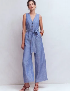 Combinaison Laura à col V en lin