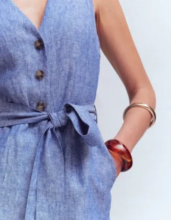 Combinaison Laura à col V en lin