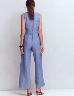 Combinaison Laura à col V en lin