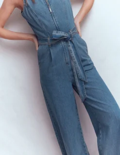 Combinaison sans manches en jean