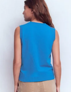 Débardeur à col rond Emilia en coton