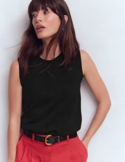 Débardeur à col rond Emilia en coton